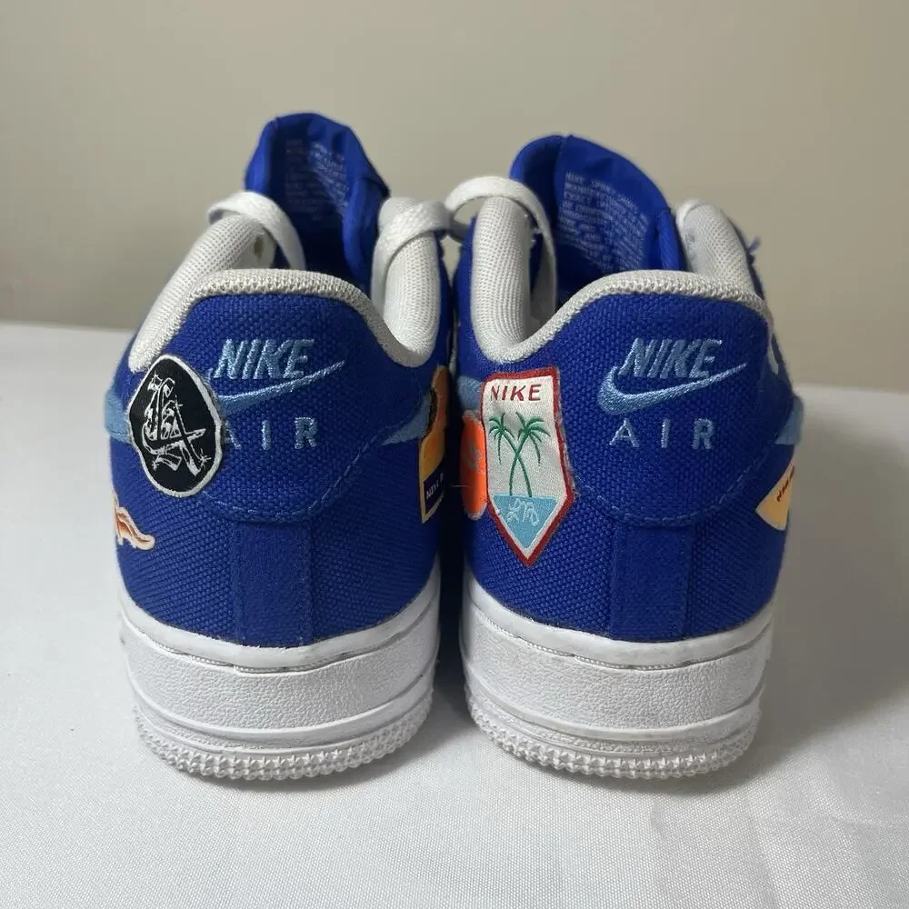 Rare Nike Air Force 1 Patched Up LA Blue Sneakers‎ Size 5Y Anniversary Edition